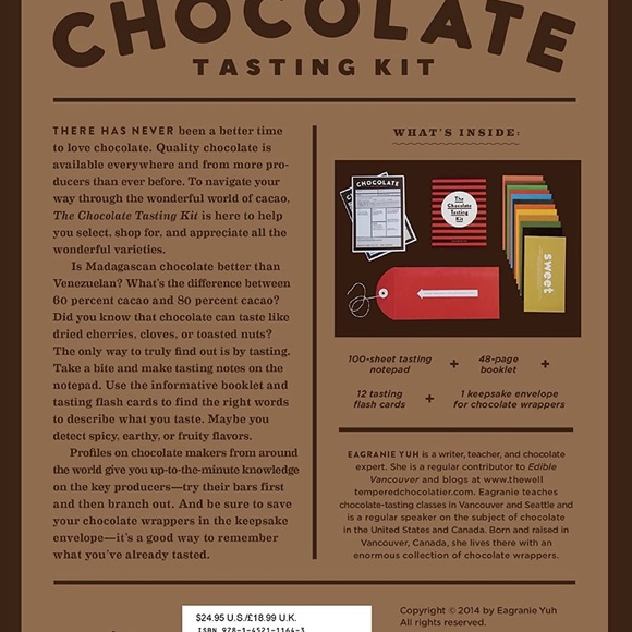 NWT Chocolate Tasting Kit Foodie Gift Book Set NEW - Picture 7 of 9
